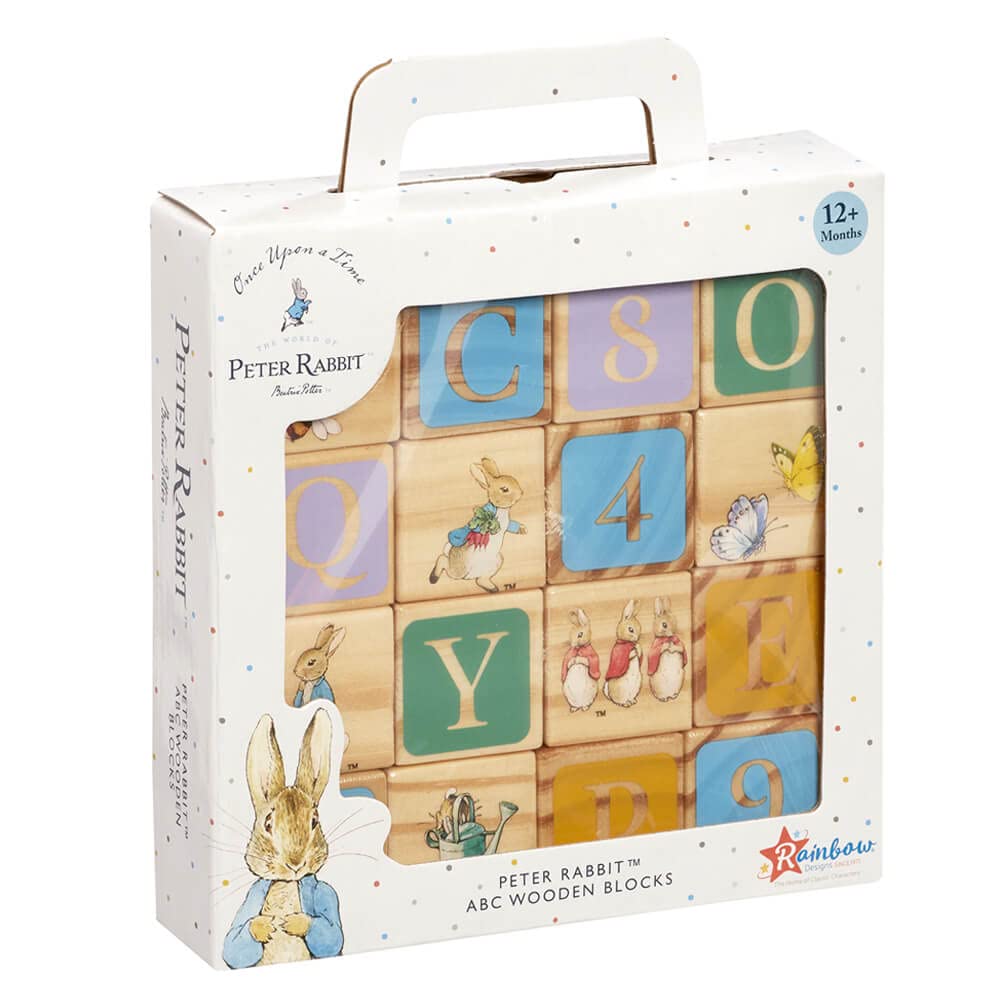 Rainbow Designs Peter Rabbit Wooden Building Blocks for Early Development | Multi-coloured | Ages 12 Months+ 2