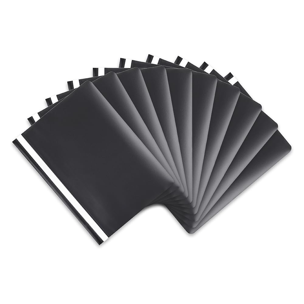 Hamelin A4 Black Polypropylene Project Folders - Pack of 25 | Durable & Lightweight | 250 Sheet Capacity
