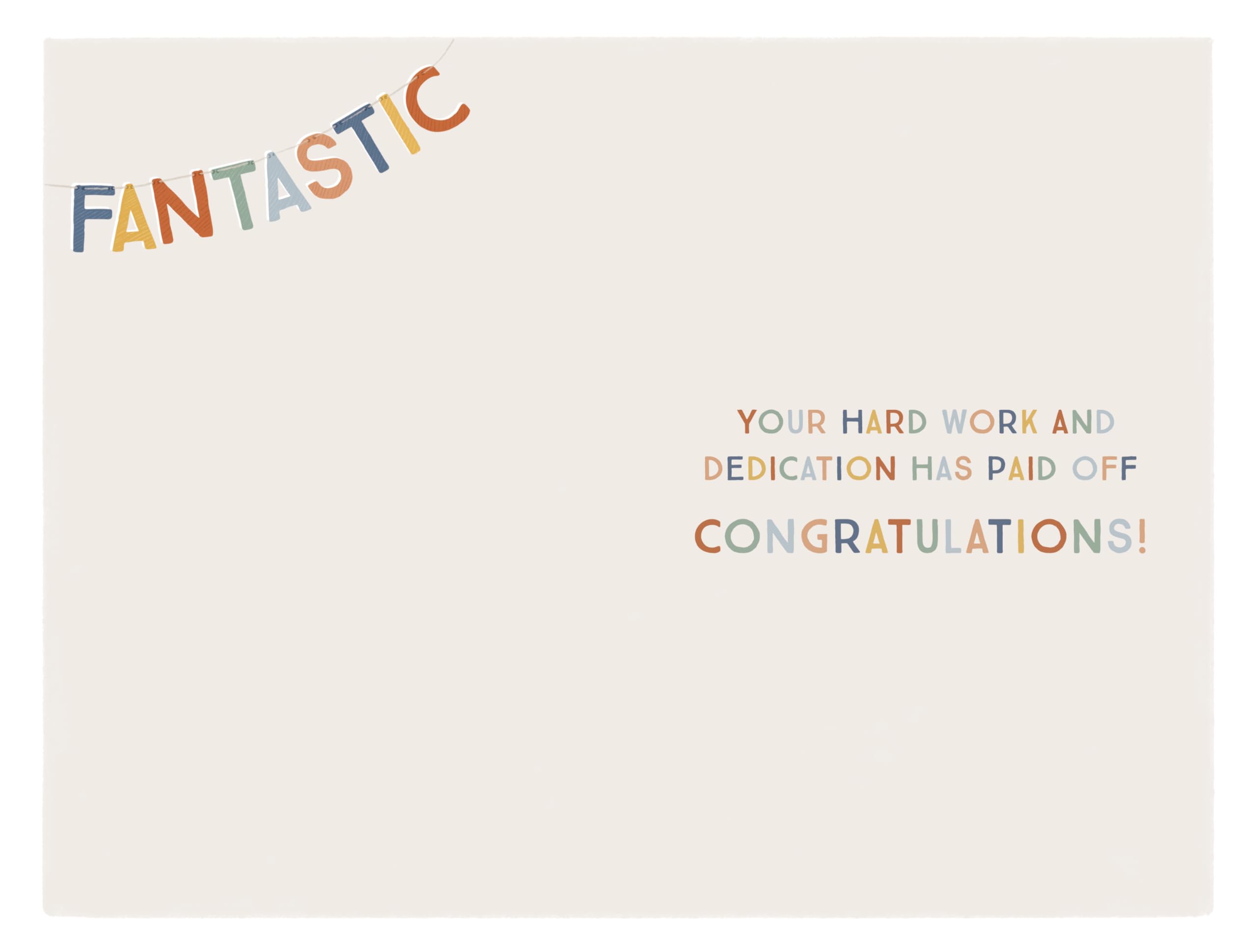 Wishing Well Congratulations Bunting Blank Greeting Card | 5 x 8 Inch | Multi-Colour 2