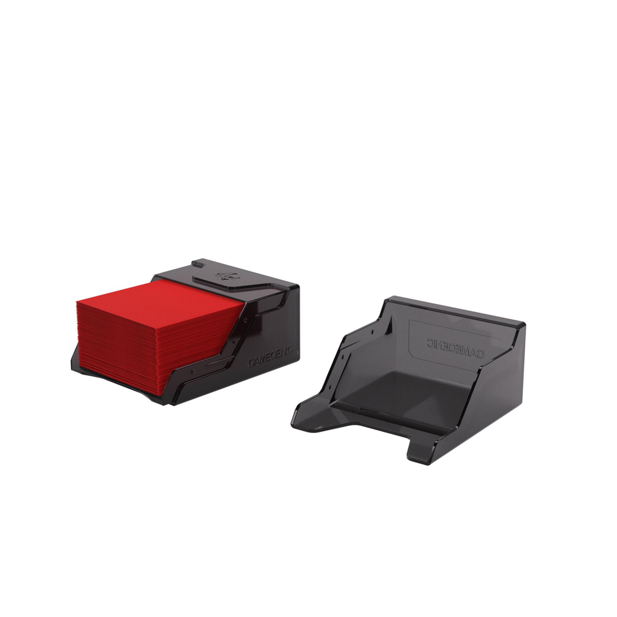 Gamegenic Bastion 50+ XL Deck Box - Black | Holds 50+ Double-Sleeved Cards | Compact Plastic Storage 3