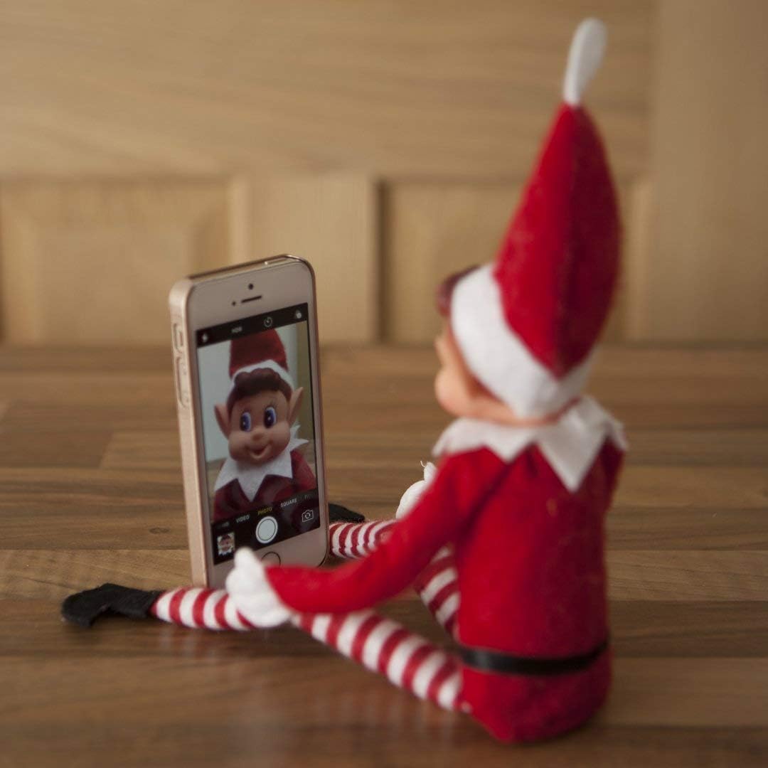 GLOW Elfie (Boy) and Elvie (Girl) Set - Naughty Christmas Elf Figures with Soft Body & Vinyl Face