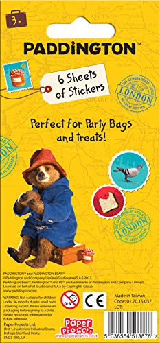 Paper Projects The Adventures of Paddington - Paddington Bear Party Bag Sticker Pack (6 Sheets) 2