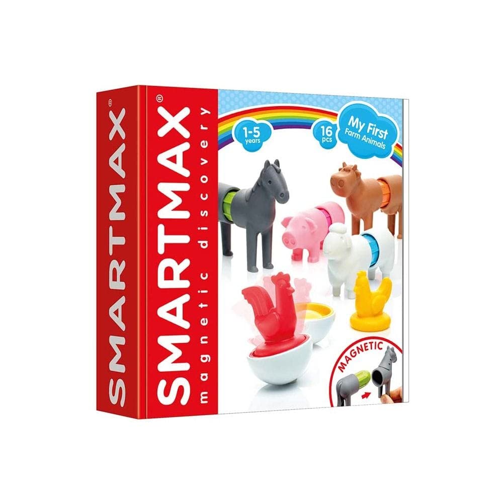 SmartGames SmartMax My First Farm Animals Magnetic Discovery Play Set, 16 Pieces, Ages 1.5-5 1