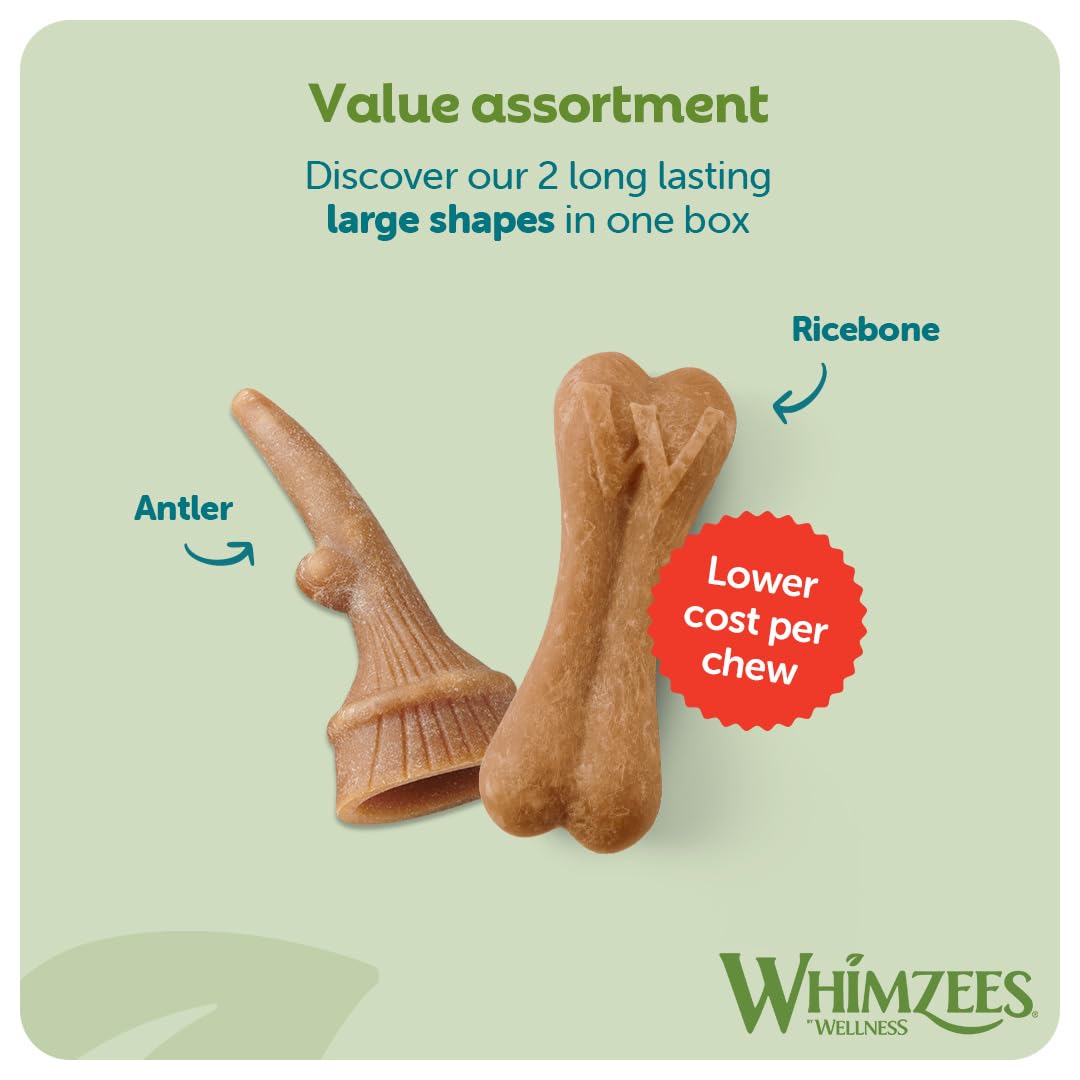 WHIMZEES Variety Box Dog Dental Sticks - Size M, 40 Count | Grain Free | Chamomile Flavor 2