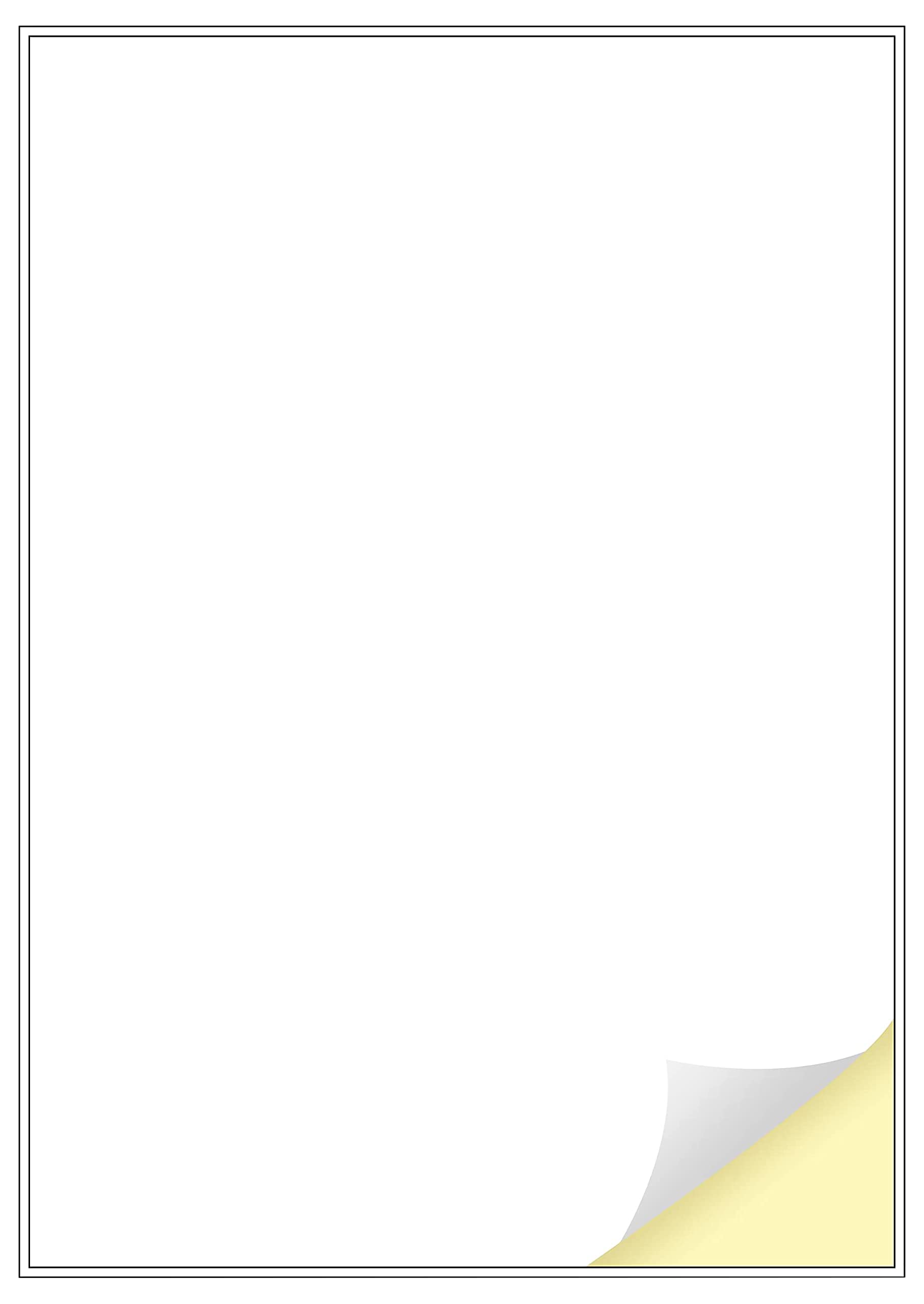 Creavvee Printable White Sticker Paper Labels - 1 Label per Sheet, 25 A4 Sheets | Inkjet/Laser Compatible