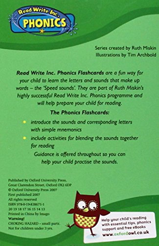 Read Write Inc. Home: Phonics Flashcards - Ruth Miskin (Cards, Set 1 Edition)