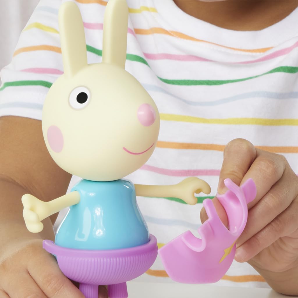 Peppa Pig Rebecca Rabbit Dress-Up Figure - 15 cm Doll with 6 Fashion Accessories for Kids 3+ 2
