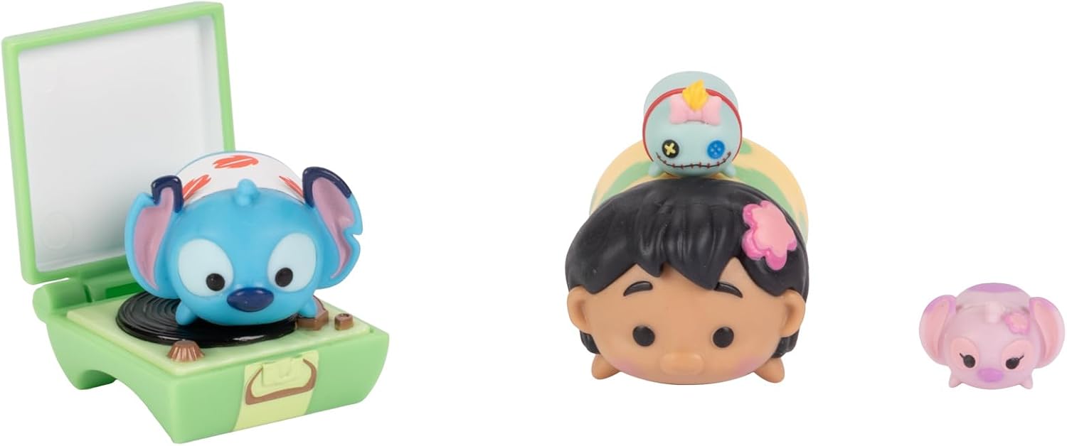 Disney Tsum Tsum Lilo & Stitch Story Moment Set - 4 Figures with Accessory in Window Box 2