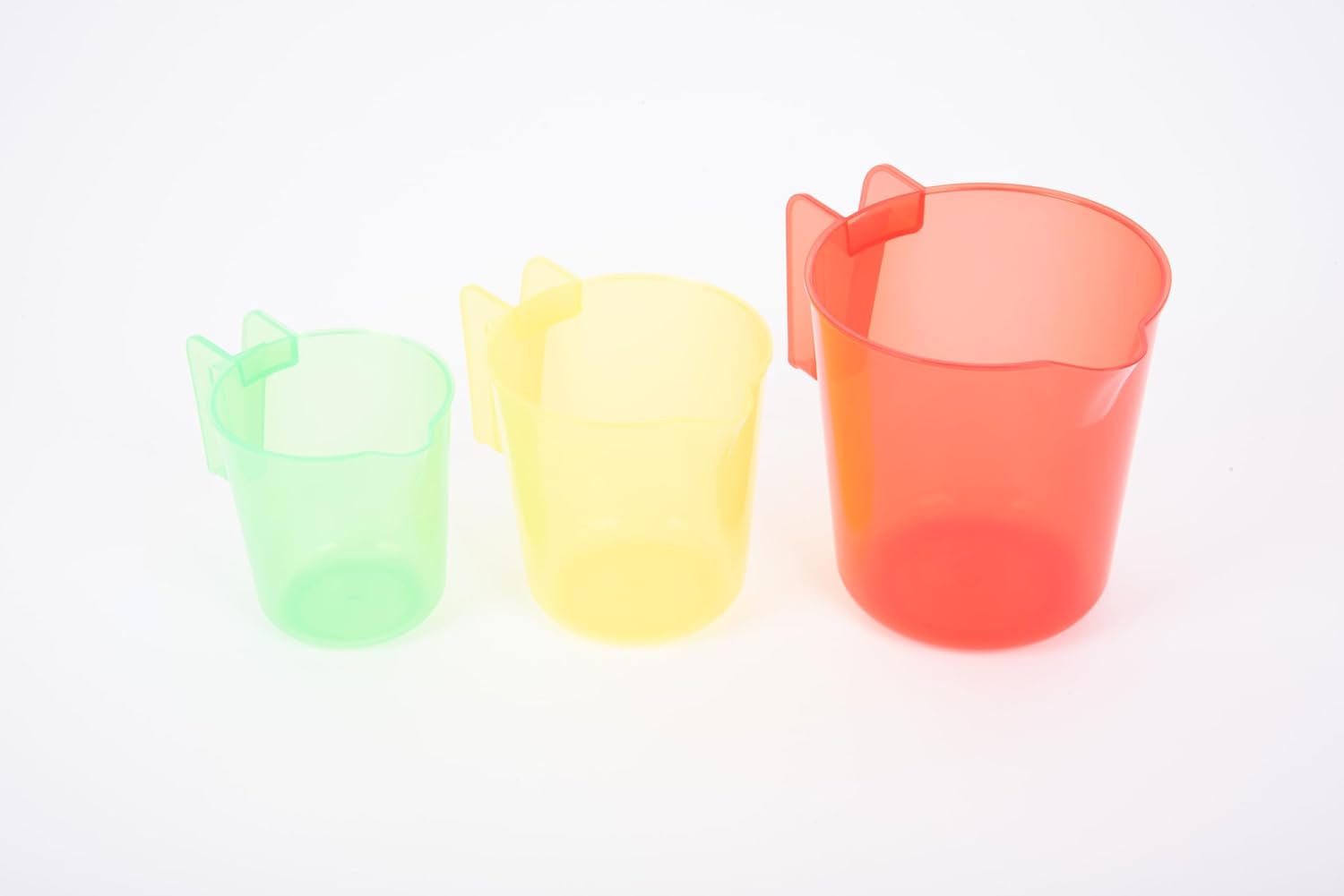 TickiT Translucent Colour Nesting Jugs - 3-Piece Sand & Water Play Set for Toddlers 12M+