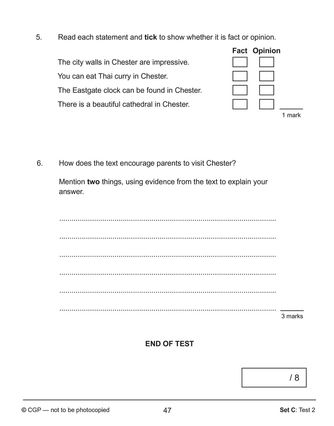 CGP KS2 English SAT Buster 10-Minute Tests: Reading - Book 1 | Ages 10-11 | Paperback 7