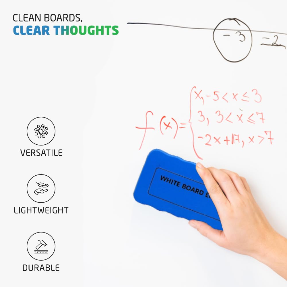 1ABOVE Whiteboard Dry Eraser - Durable Plastic, Blue | 100x55x1mm 5