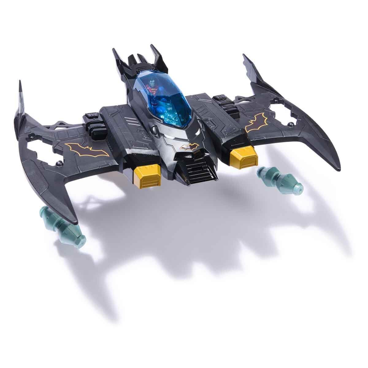 DC Comics Metal Force Transforming Batwing Playset - 2-in-1 Batwing to Mech Transformation | Includes Batman & Superman Figures 6