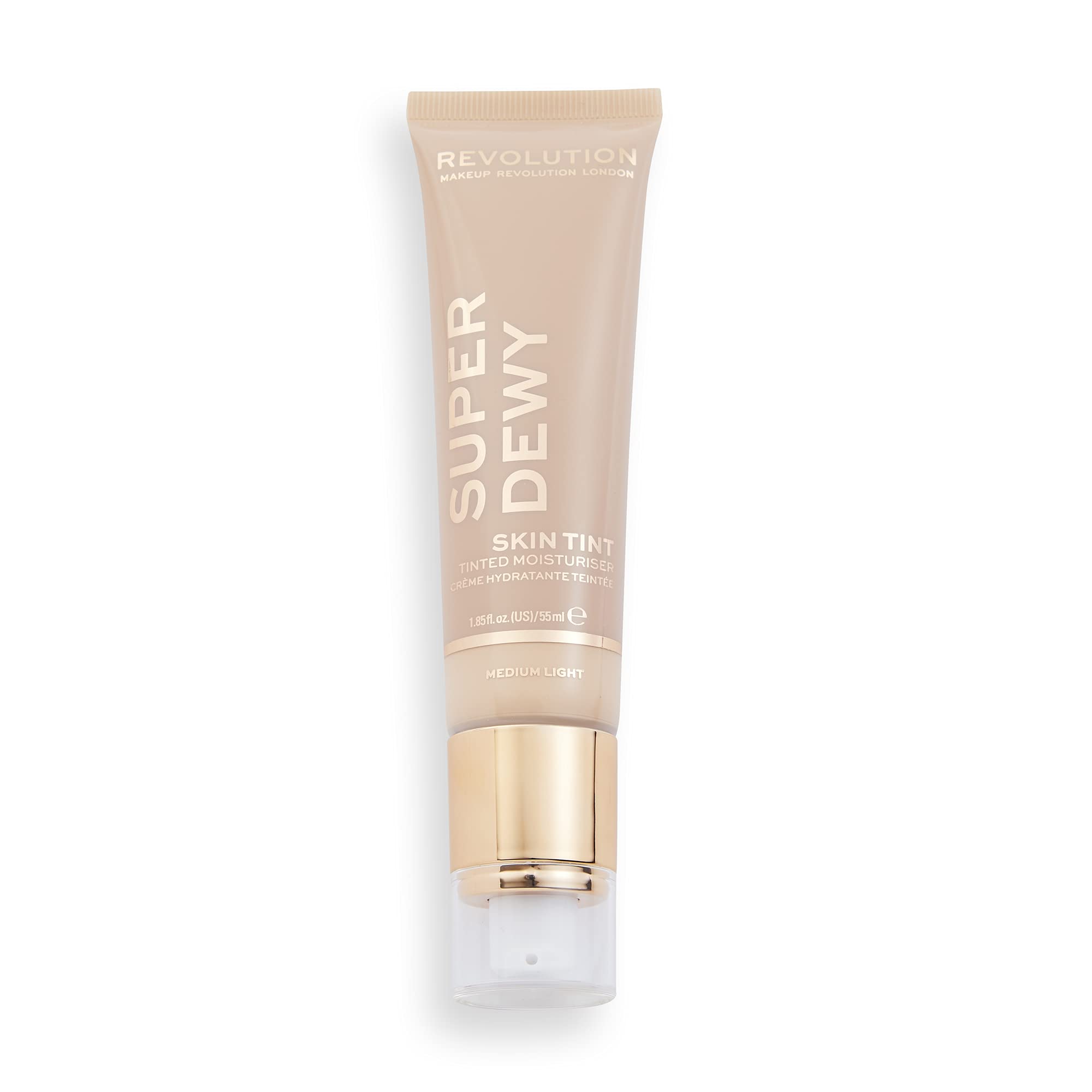 Makeup Revolution Superdewy Tinted Moisturiser - Light Coverage, Dewy Finish, Hydrating, Antioxidant, Medium Light 1
