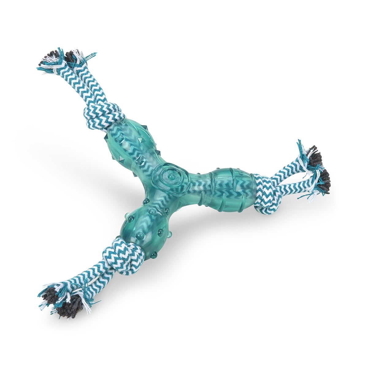 Petface Little Petface Tripod Puppy Dog Chew Toy - Durable Silicone | Unscented | Blue
