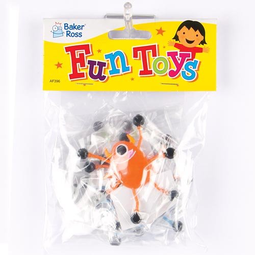 Baker Ross Monster Wall Crawlers - Sticky Feet Novelty Toy | Pack of 6 | Ages 3+