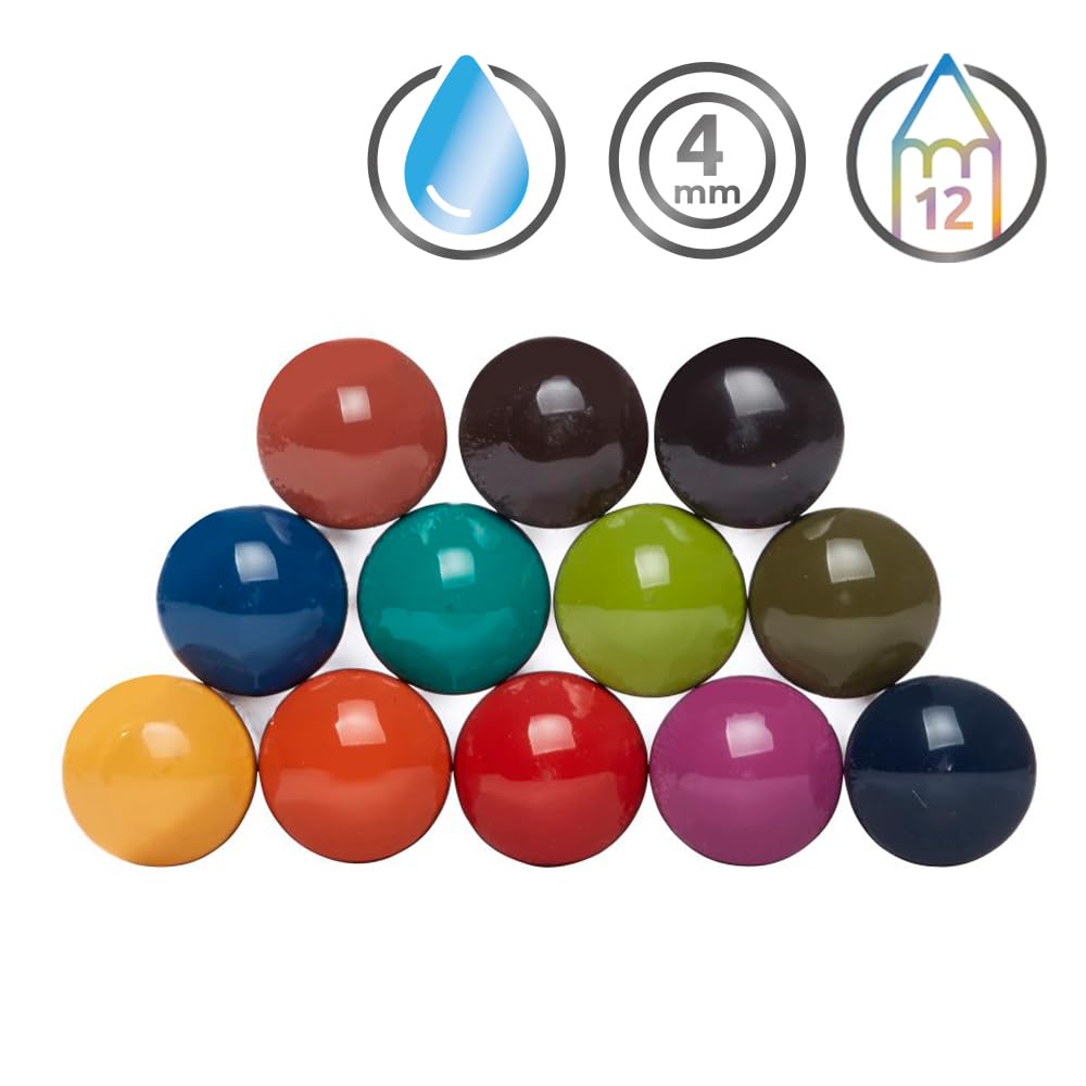 Derwent Inktense Permanent Watercolour Pencils, Set of 12 in a Tin, 4mm Premium Core, Water-Soluble, Ideal for Colouring, Painting and Crafting, Professional Quality (0700928) 2