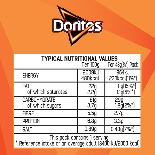 Doritos Tangy Cheese Flavour Tortilla Chips Crisps 48g (Case of 24) 4