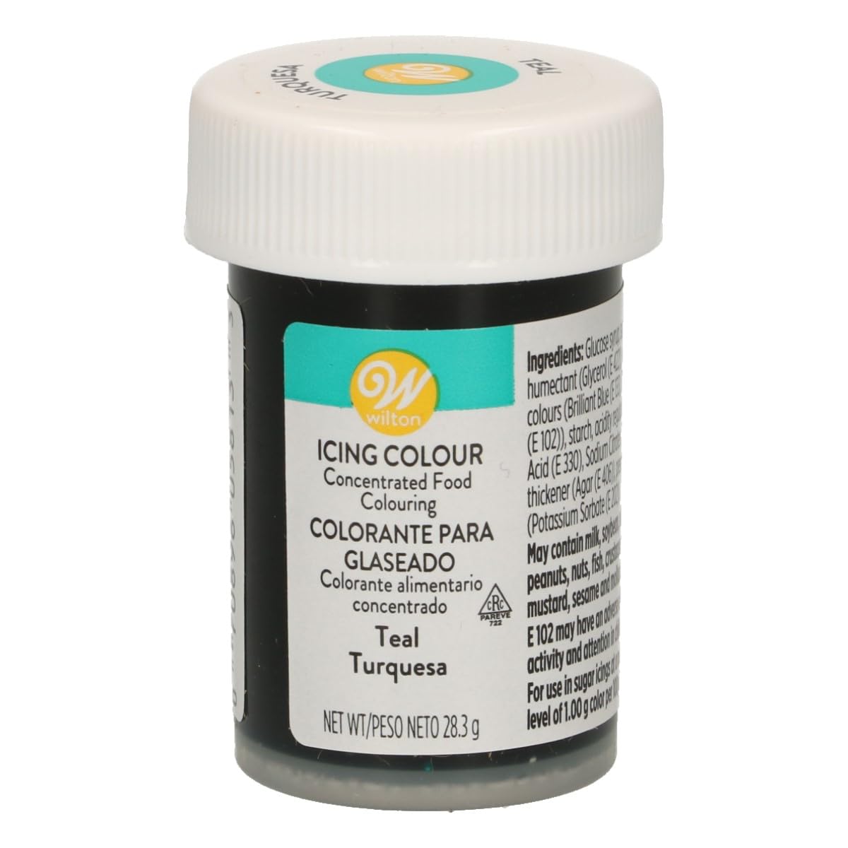 Wilton Teal Icing Gel Colour - Rich Colour, Non-Changing Consistency | 28.3g (1oz) Jar 1