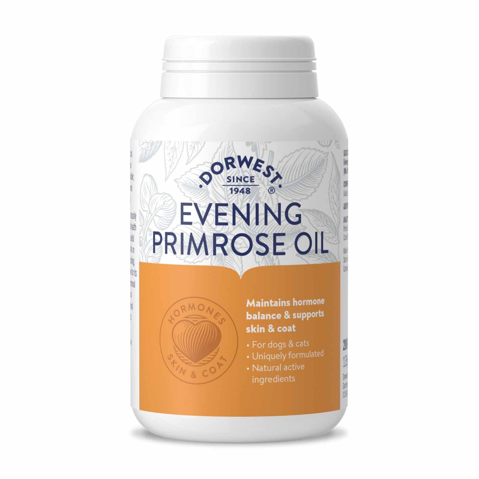 DORWEST HERBS Evening Primrose Oil Capsules - Skin & Coat Health | 200 Capsules