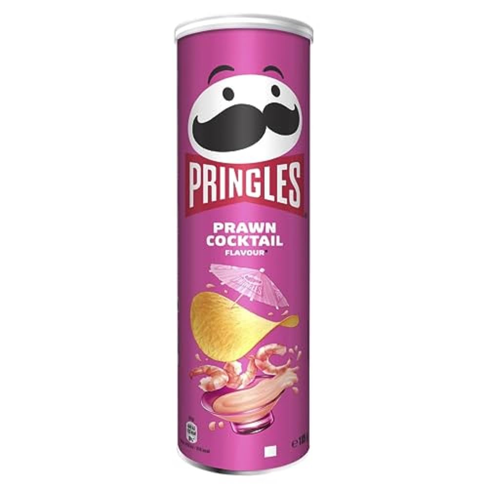 Pringles Prawn Cocktail Flavour Crisps - Bold Taste | Resealable Tube | 185g 1