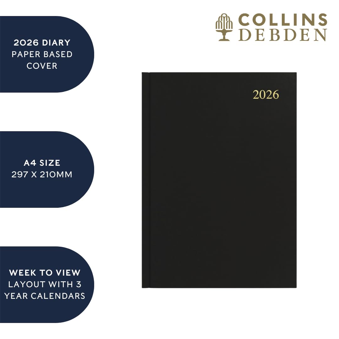 Collins - Essential - 2026 12 Month Calendar Year Planner, Week-To-View Dia