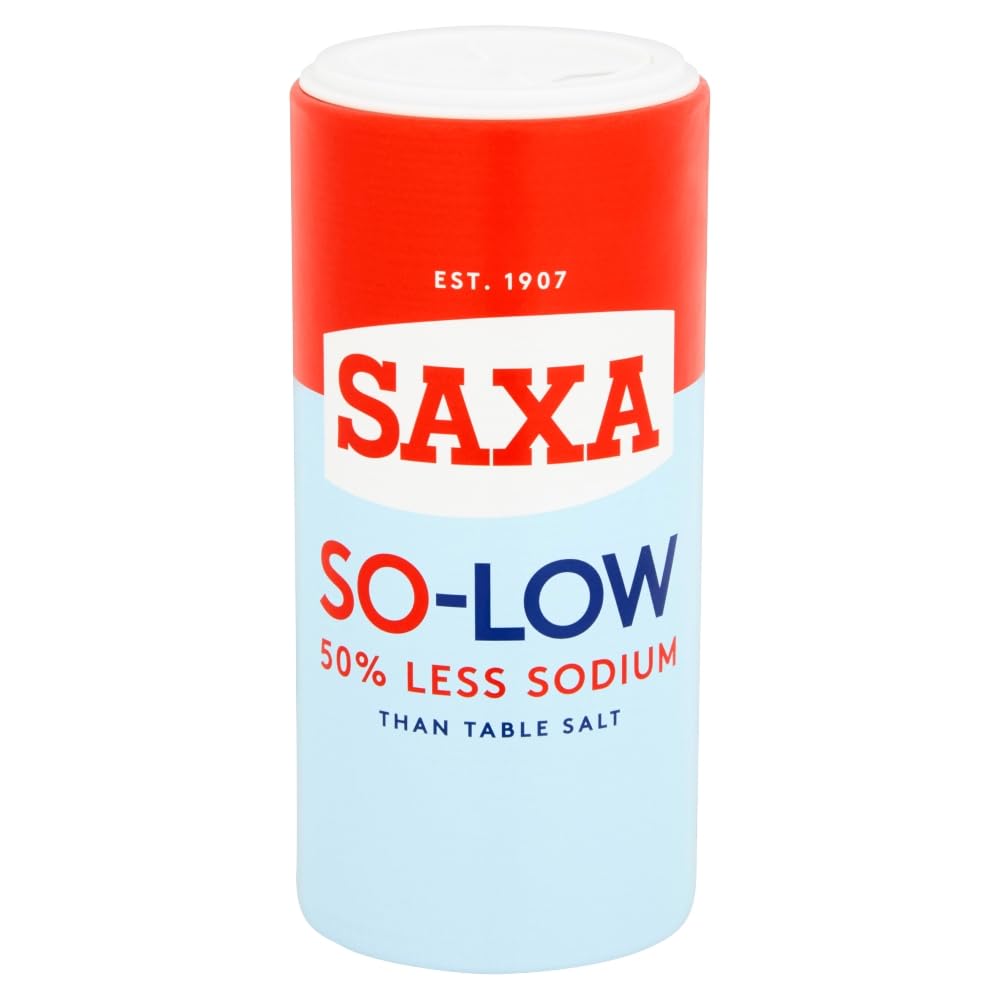 Saxa So-Low Reduced Sodium Salt - 30% Less Sodium | Fine Texture | 350g Drum 2