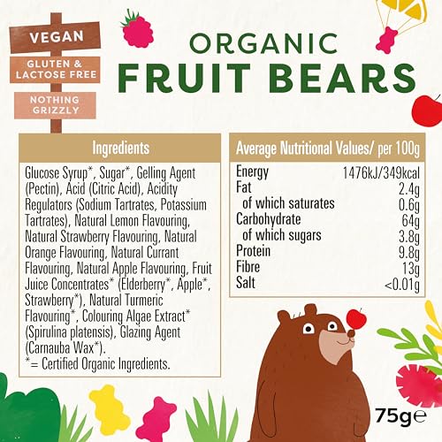 Biona Organic Mini Fruit Bears, 75 g