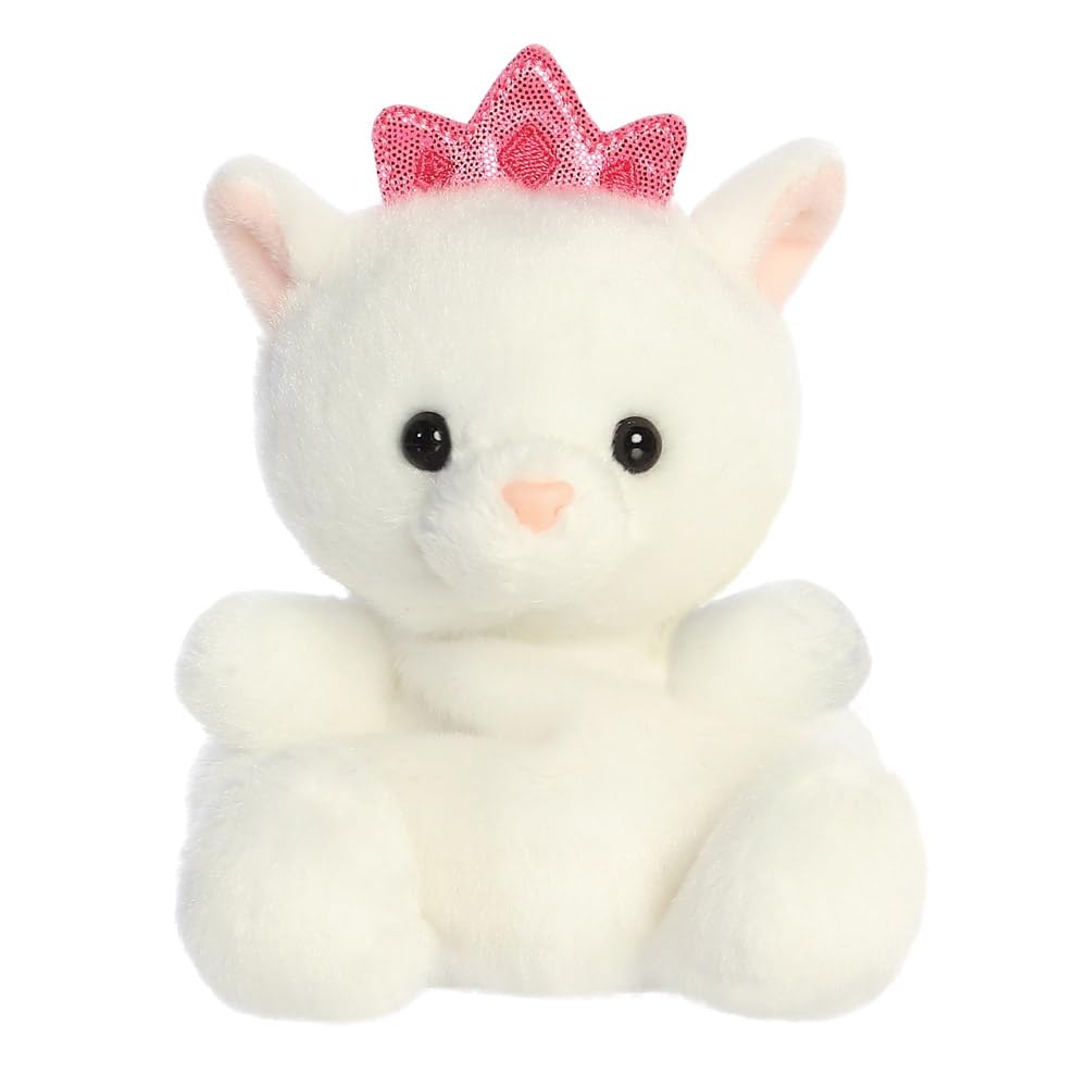 AURORA Palm Pals Priscilla Princess Kitty Soft Toy - 5 Inch | White | Suitable from Birth