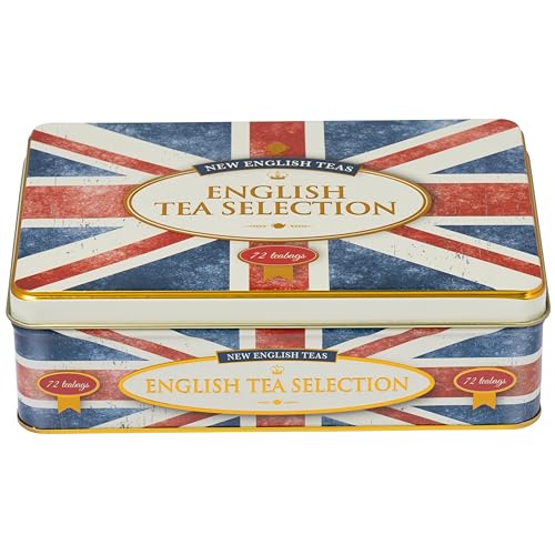 New English Teas Union Jack Flag Tin - 72 Teabag Selection of English Breakfast, Earl Grey & Afternoon 5