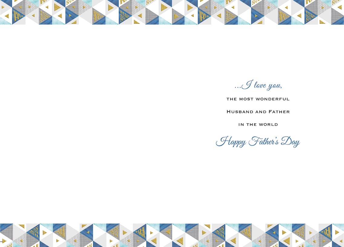 Piccadilly Greetings Husband Father's Day Card - 9 x 6 inches | Blue