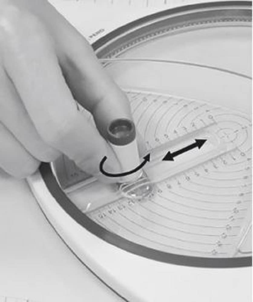 Rayher Circle Cutter for Crafting with 3 Replacement Blades | Cuts 2.6cm to 15cm Diameter | For Paper, Cardstock, Chipboard 3