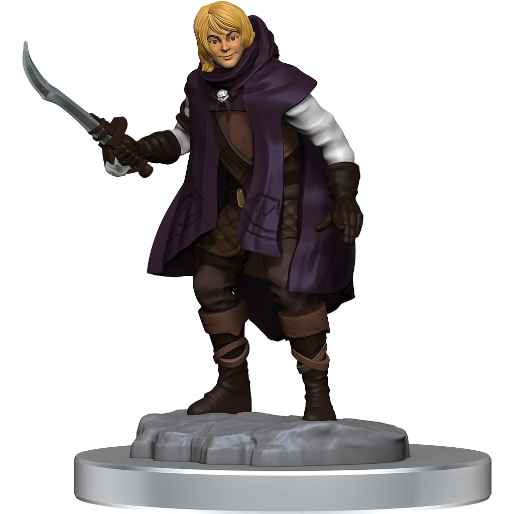 WizKids D&D Nolzur's Marvelous Miniatures: Elf Rogue & Half-Elf Rogue Proté | 2 Unpainted Miniatures | Plastic 4