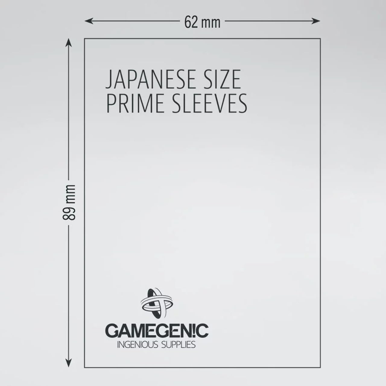 Gamegenic Prime Kartenhüllen in japanischer Größe 62 mm x 89 mm | 60er-Pack | Weiß | für Yu-Gi-Oh!, Naruto, Cardfight!! Vanguard