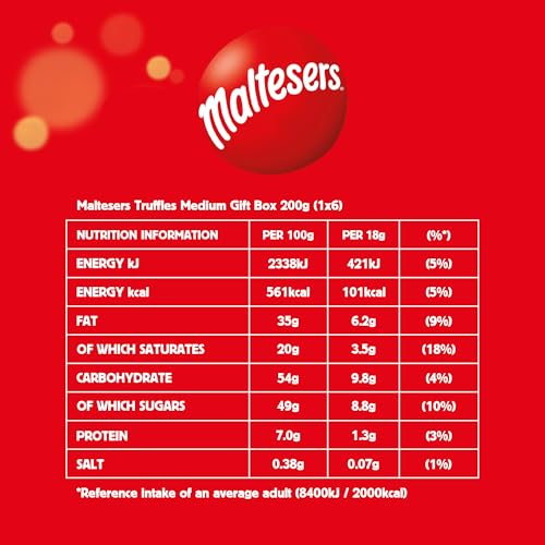 Maltesers Truffles Milk Chocolate Gift Box of Chocolates 200g