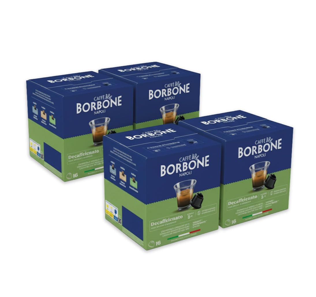 CAFFÈ BORBONE Decaffeinato Coffee Capsules - 64 Count | Intense & Velvety Taste | Intensity 8/10 | Dolce Gusto Compatible 1