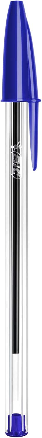 BIC Cristal Original Comfortable Ballpoint Pens - Value Pack of 100 - Blue Colour- Medium Point (1.0 mm) 2