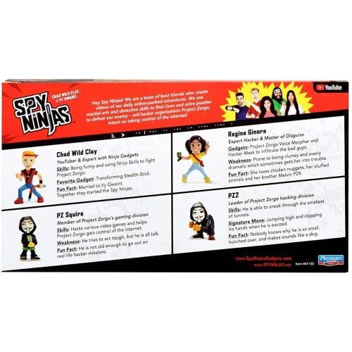 Spy Ninjas 4-Figure Pack - Chad Wild Clay, Regina Ginera, PZ2, PZ Squire (41130CO)