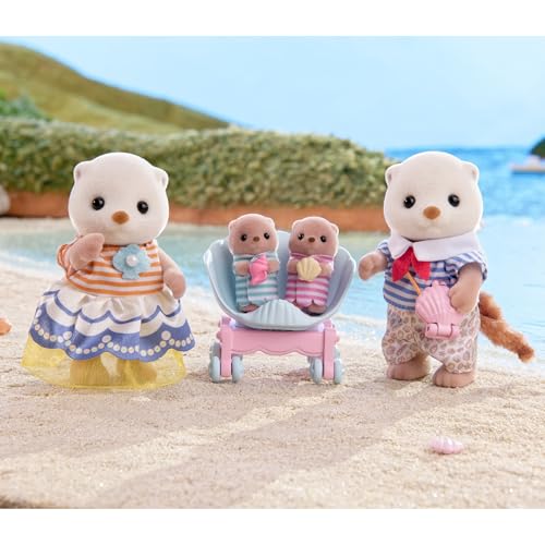 Sylvanian Families Sea Otter Family Playset - Includes 6 Pieces | Ages 3+ | Model 5803 4