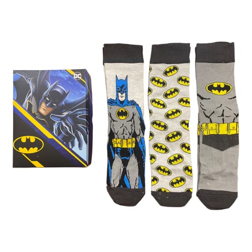 NEW IMPORT Batman Themed Crew Socks 3-Pack (NW1063)