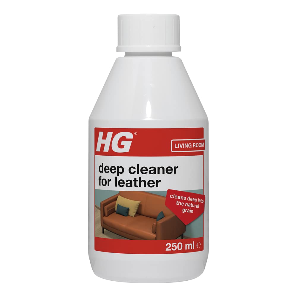 HG Deep Cleaner for Leather - Leather Cleaner & Faux Leather Cleaner, 250 ml