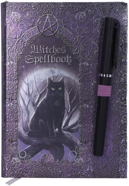 Nemesis Now Witches Spell Book with Pen Journal 18cm Purple