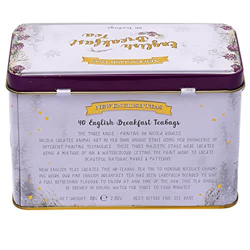 New English Teas Christmas Stag Tea Tin with 40 English Breakfast Teabags 6