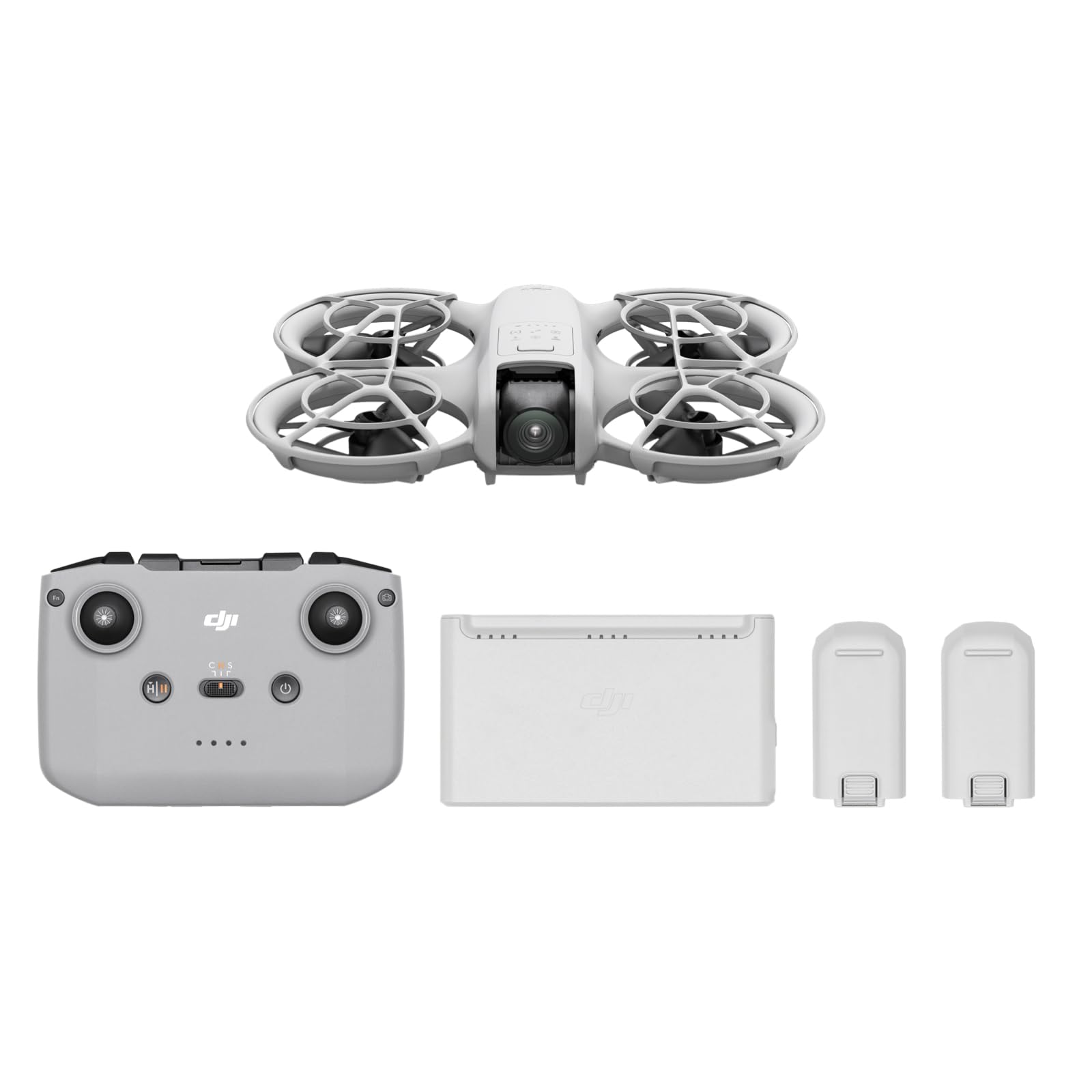 DJI Neo Fly More Combo – 135 g leichte 4K-UHD-Kameradrohne mit Motivverfolgung, Palm Takeoff, 3 Akkus und RC-N3-Controller
