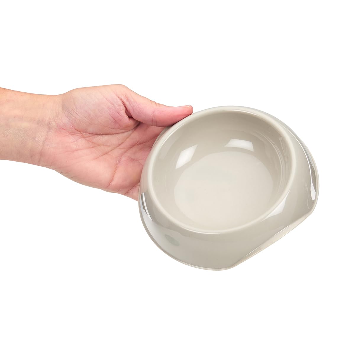 Petface Plastic Cat Bowl - 200 ml Capacity | Grey | Lightweight