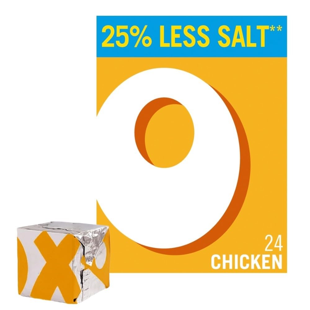 OXO Reduced Salt Chicken Stock Cubes - 24 Pack | Deep Flavour | Ideal for Roasts & Gravy 1