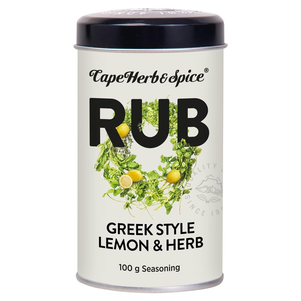 Cape Herb & Spice Greek Style Lemon & Herb Rub - 4 Pack of 100g | Vegan Friendly 3