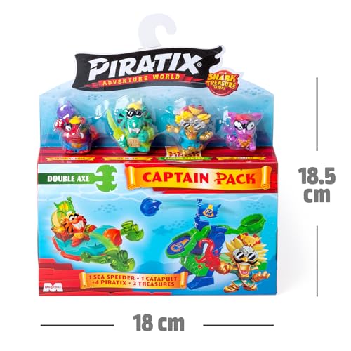 PIRATIX ADVENTURE WORLD Piratix Shark Treasure Series – Captain Pack Newton | Includes 4 Figures 11