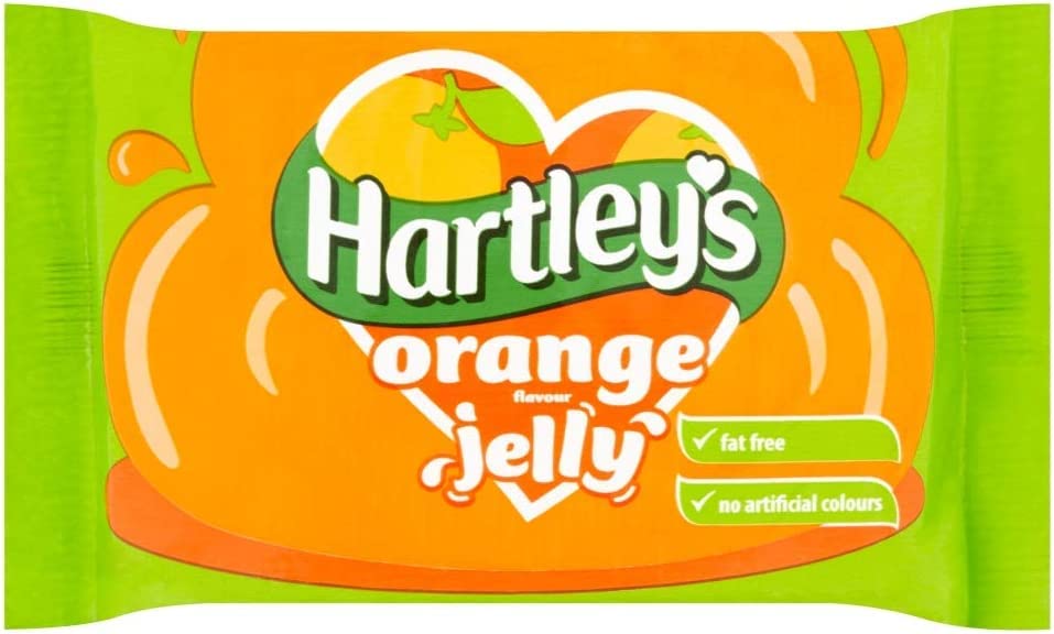 Hartleys Orange Flavour Jelly - Fat Free, No Artificial Colours | 135g Pack 3