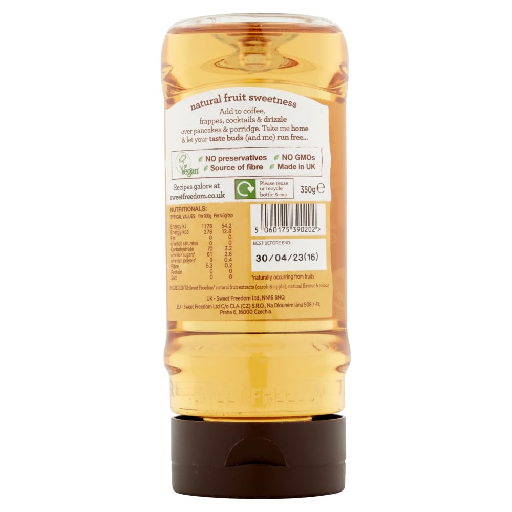 Sweet Freedom Lebkuchensirup – 350 g | Natürlicher, mit Früchten gesüßter veganer Sirup für Kaffee, Backwaren und Desserts