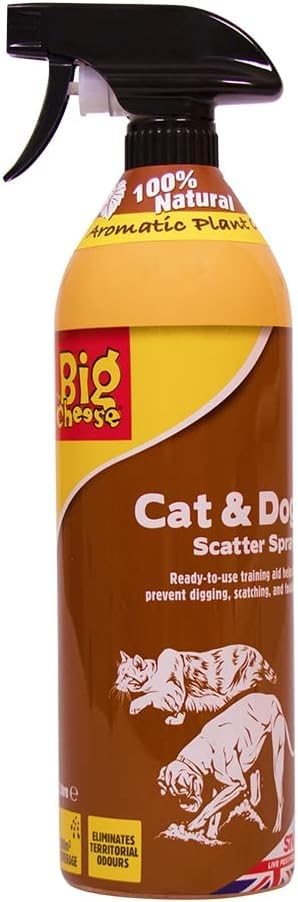 The Big Cheese Cat and Dog Scatter Spray - Ready-to-Use Deterrent | 1 Litre | Outdoor Use